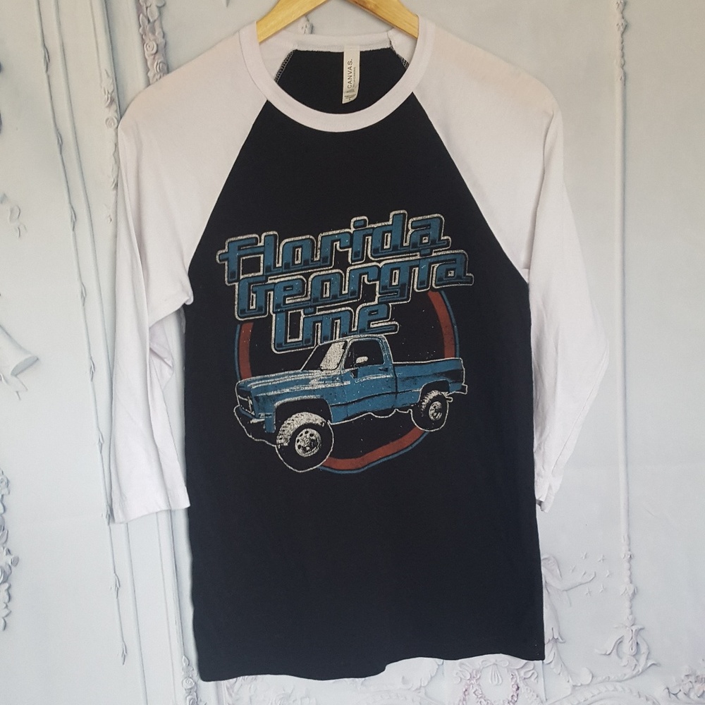 Florida Georgia Line Raglan 3/4 Sleeve Graphic Tee